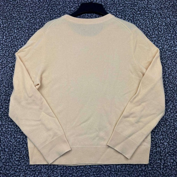 Quince Sweater Women Large Yellow Pullover Crew Neck Mongolian Cashmere L - Picture 2 of 7